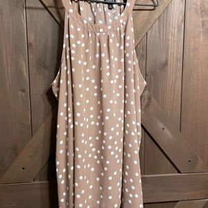 Torrid Tan Polka Dot Sleeveless Top